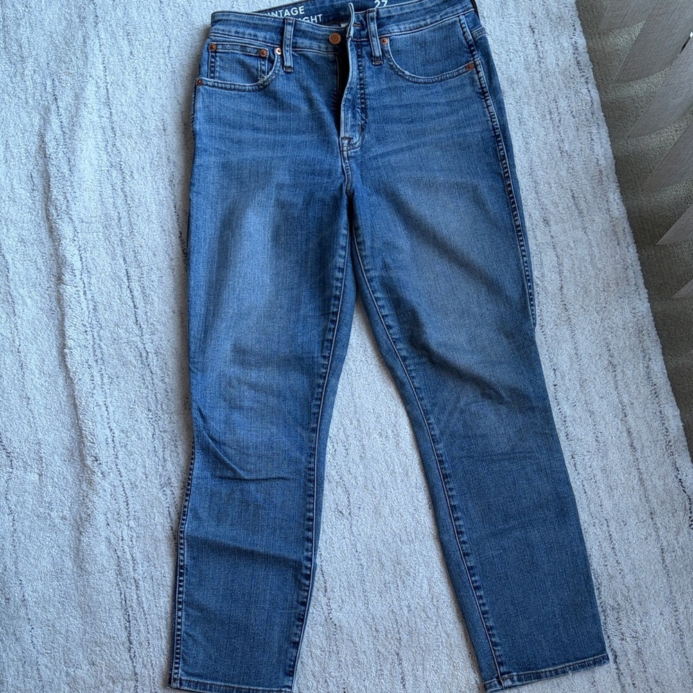 J. Crew Women's Vintage Slim Straight High Rise Jeans - Blue